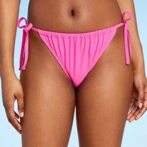 Women's Side-Tie Low-Rise Adjustable Bikini Bottom - Wild Fable™ Pink